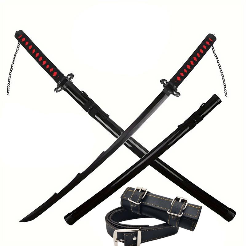 Men'S Sword Belt Party Cosplay Evil Sword Belt, Pu Leather Knife Stand Shoulder Strap Accessories