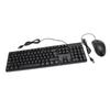 Wired USB Keyboard Mouse Set Ergonomic 104 Keys Keyboard Comfortable Grip Mouse for Game Business