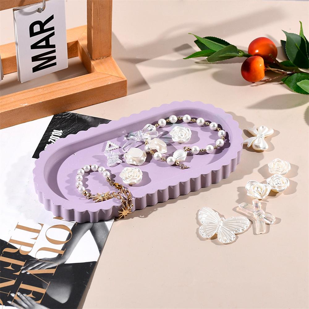 Cement Mold Heat-Resistant Resin Mold Jewelry Tray Silicone Mold Oval For Home Decor Table Centerpiece Room Decor