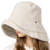 Hat for Large Wide Charmant UV Cooling Adjustable Chin Strap Long Brim Milk [Loo&c] 100% UV-Cut Women, Size, Brim, Hat, Face-Slimming Effect,