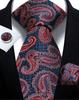 Mens Tie Paisley Jacquard Woven 8Cm Formal Business Wedding Necktie Pocket Square Set Suit Cravat High Quality Handmade Gravata