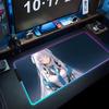 noa blue archive Mouse Pad RGB Gaming Mousepad Big LED Pad PC Desk Mat Luminous Mouse Pad Large Keyboard Mats Table Rug With