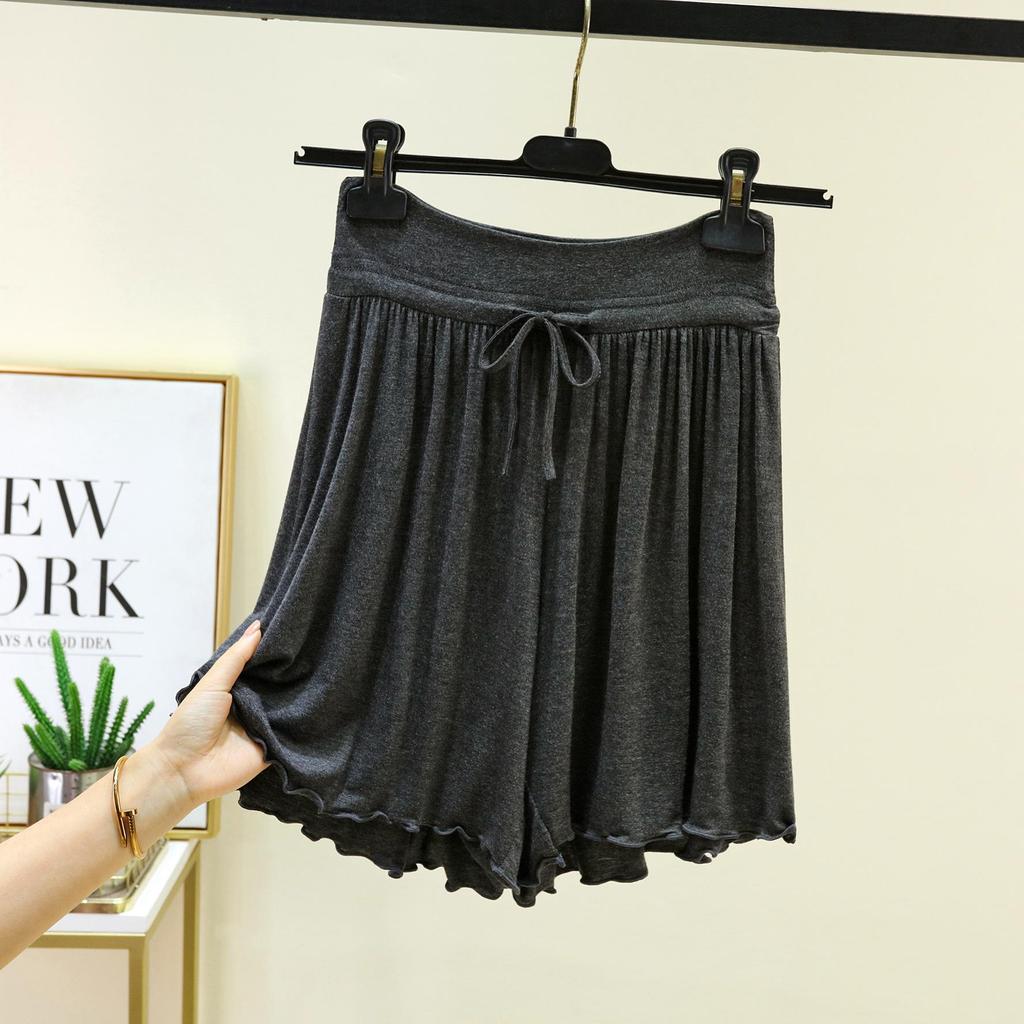Women's Modal High-Waisted Lace-Up Summer Pajama Shorts