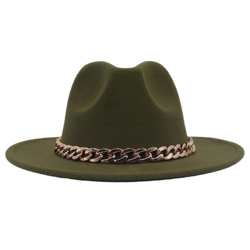 Acrylic Chain Men'S And Women'S Multi-Colored Stage Hat Woolen Felt Hat Jazz Top Hat Hat