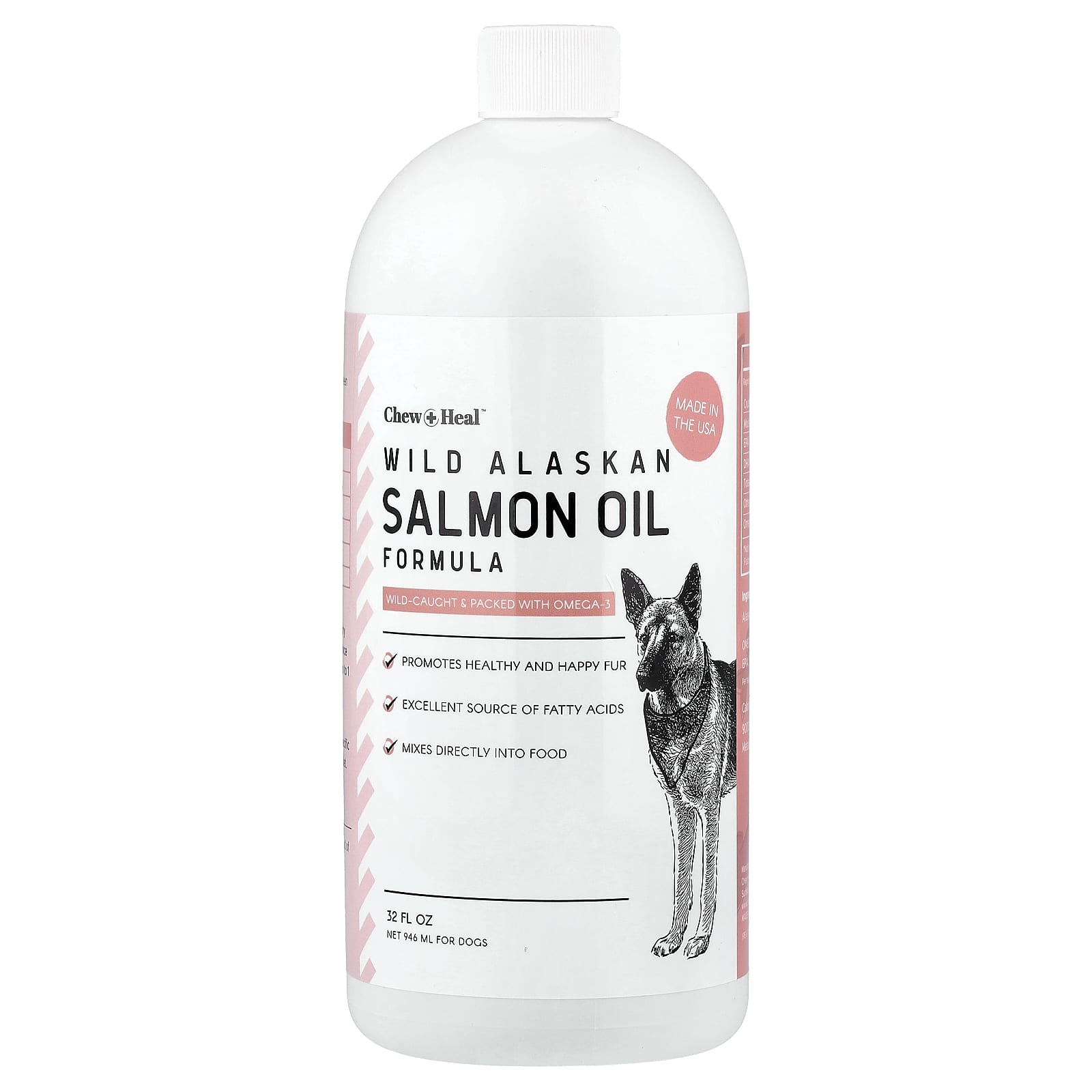 

Жуй + Лечи, Формула масла дикого аляскинского лосося, для собак, 32 жидких унции (946 мл)