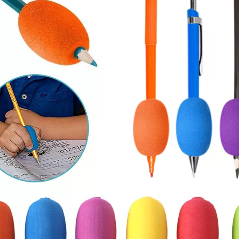 3/6Pcs Soft Foam Pen Pencil Grips Ergonomic Writing Aid Cushion Holder for Kids Handwriting Drawing Learning Stationery