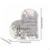 Heart Shaped Acrylic Plaque Resistant Keepsake Vivid Printing Transparent Memorial