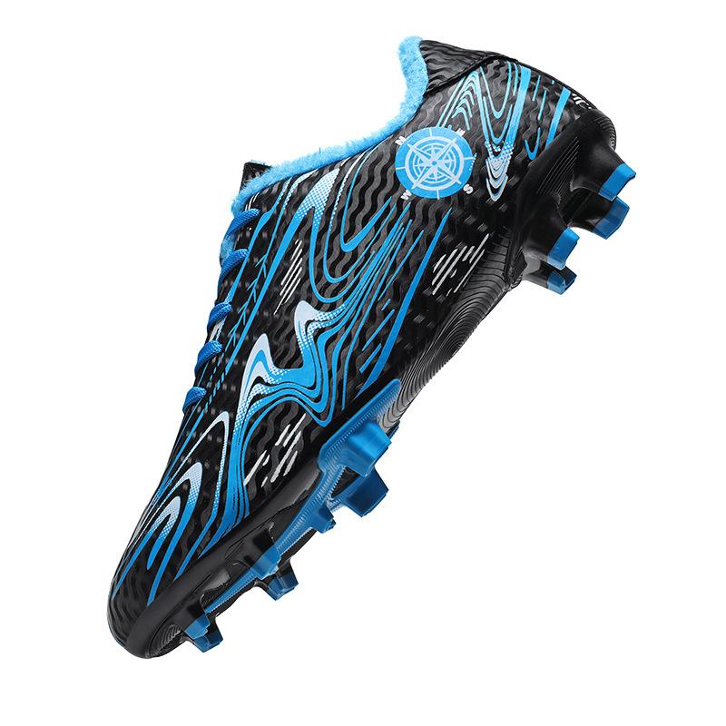 Autumn And Winter Velvet New Long Nails Broken Nails Football Shoes To Keep Warm Youth Game Training Professional Football Shoes