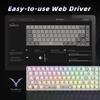 DrunkDeer G65 eSports Gaming Rapid Trigger-Tastatur, Hall-Effekt-Schalter, Magnetschalter, Last Win Release, Dual-Trigger-Modi, einstellbar, Grau