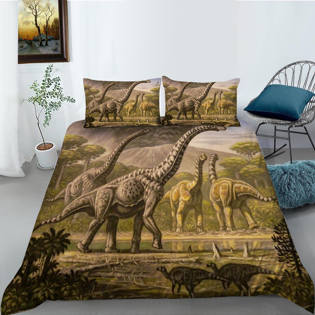 3D Digital Printing Polyester Bedding Two-Or Three-Piece Dinosaur Series