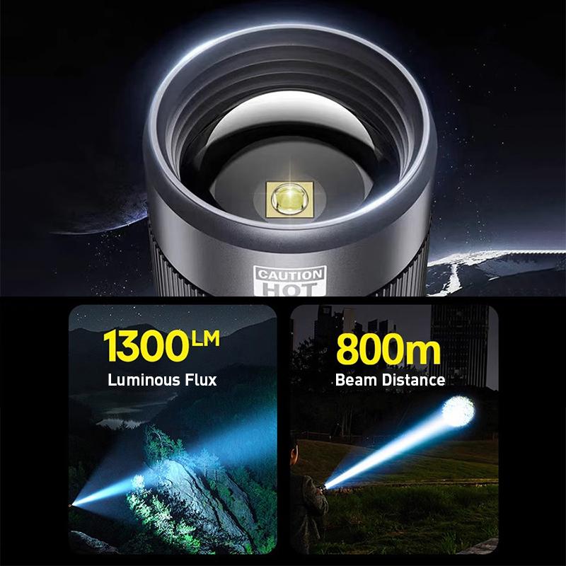 Philips Flashlight SFL2101P SFL2101P Telescopic Zoom Flashlight 1300 Lumens Beam Distance (Max) 800 Meters