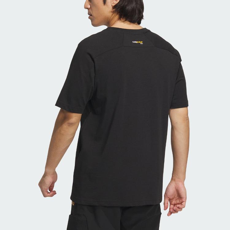 Adidas Campyx Short Sleeve Tee Solid Logo Outdoor Sports T-Shirt Men Tops Black IC1961