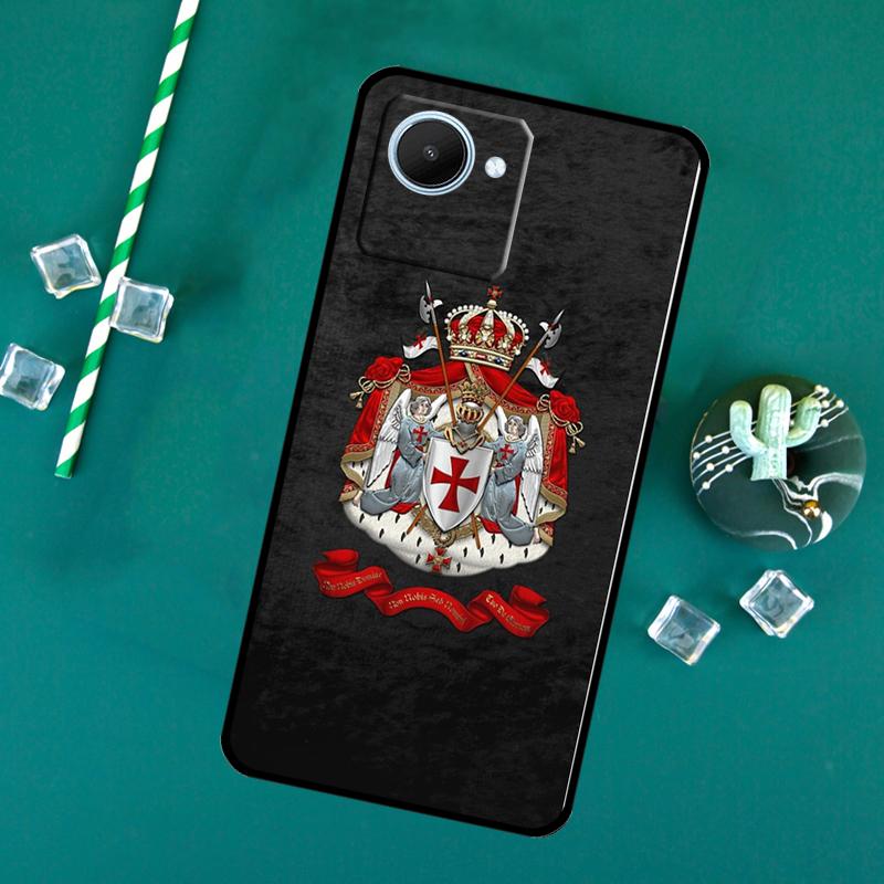Knights Templar Coat of Arms For Realme 15 Pro GT7 GT6 10 11 12 13 14 Pro Plus C55 C71 C67 C63 C61 C53 C35 C65 C75 Case