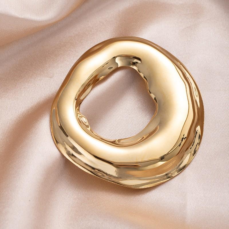 European Minimalist Gold Sunflower Seed Water Drop Stainless Steel Brooch