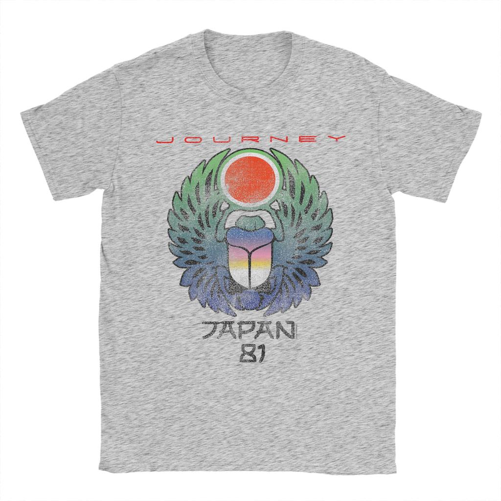 Journey Japan 1981 Scarab Beetle Music TShirts Unisex Funny 100 Cotton Tee Shirt O Neck Short Sleeve T Shirt Clothing