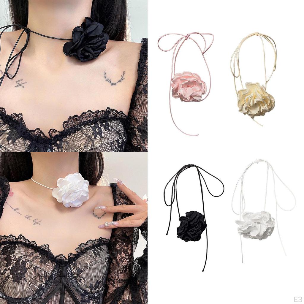 Floral Collar Necklace - Blooming Petal Charm