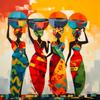 Arte Murale su Tela Cultura Africana Etnica Stampe Poster Donna Nera per Soggiorno Decorazione Casa Pittura su Tela Ragazza Africana Astratta