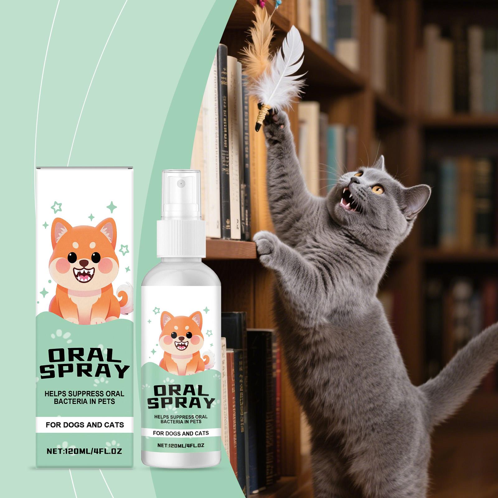 

Pet Refreshing Oral Spray Freshens Breath, Eliminates Odors, Promotes Interaction, Is Gentle And Non-irritating,120ml One Size белый