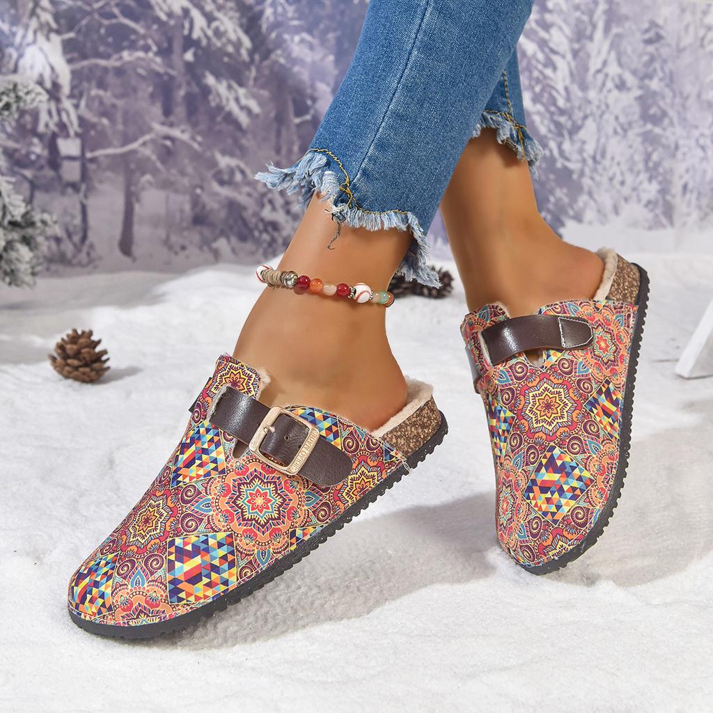 Fashion Women Slippers Elegant Platform Home Slides Women Fashion 2025 New Bohemia Style Slippers Outdoor Covered Retro Shoes for Women
