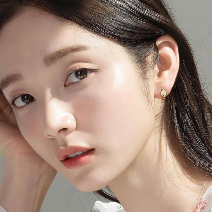 Full Diamond Leaf Earrings Light Luxury Minimalist Chic Earrings For Women Elegant Accessories