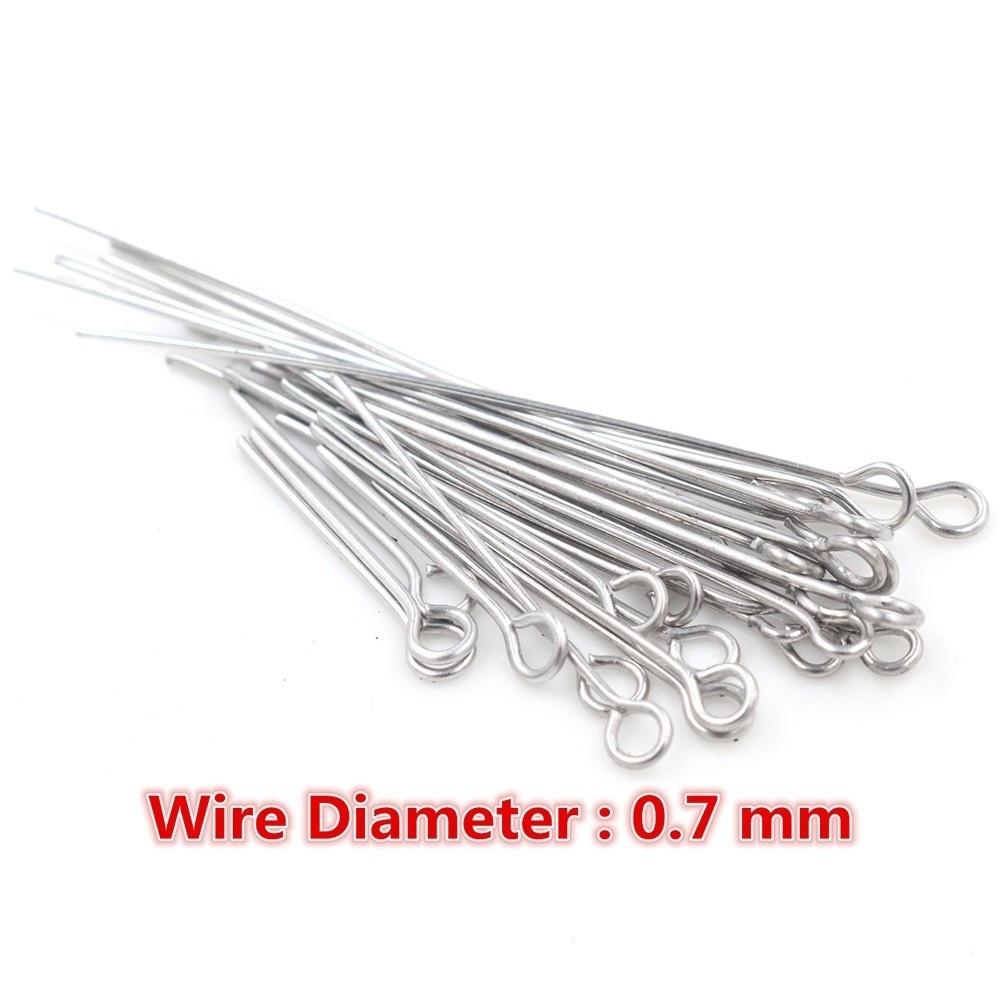 200Pcs/set Portable Metal Eye Pins 35-70mm Mini Beading Needles DIY Craft Head Pins Handmade Supplies