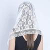 Uccellino Catholic Veil for Mass, with Attachment Comb, Non-Slip Lace Veil for Worship, Church Veil (Black or White)