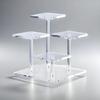 2/3pcs Transparent Acrylic Display Stand 4 Detachable Square Shelves for Showcasing Condiments Figurines Perfumes Jewelry Decor