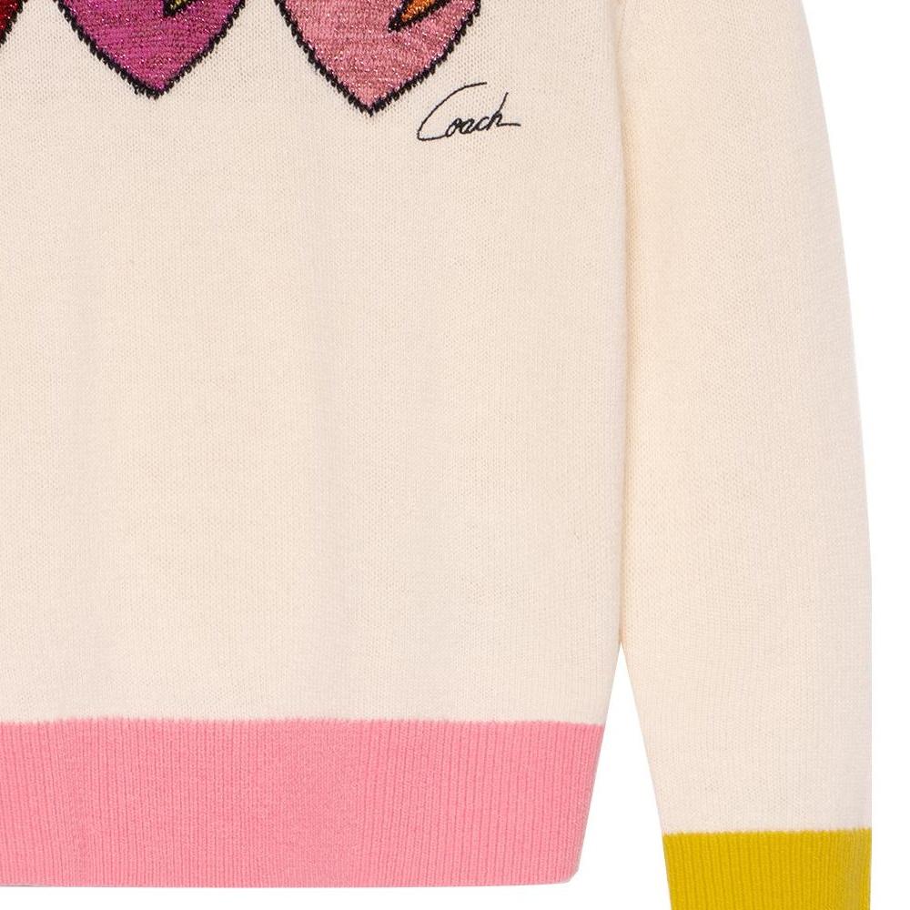 COACH Sweaters Women's Beige Crew Neck Moderate Other C6557-CRM