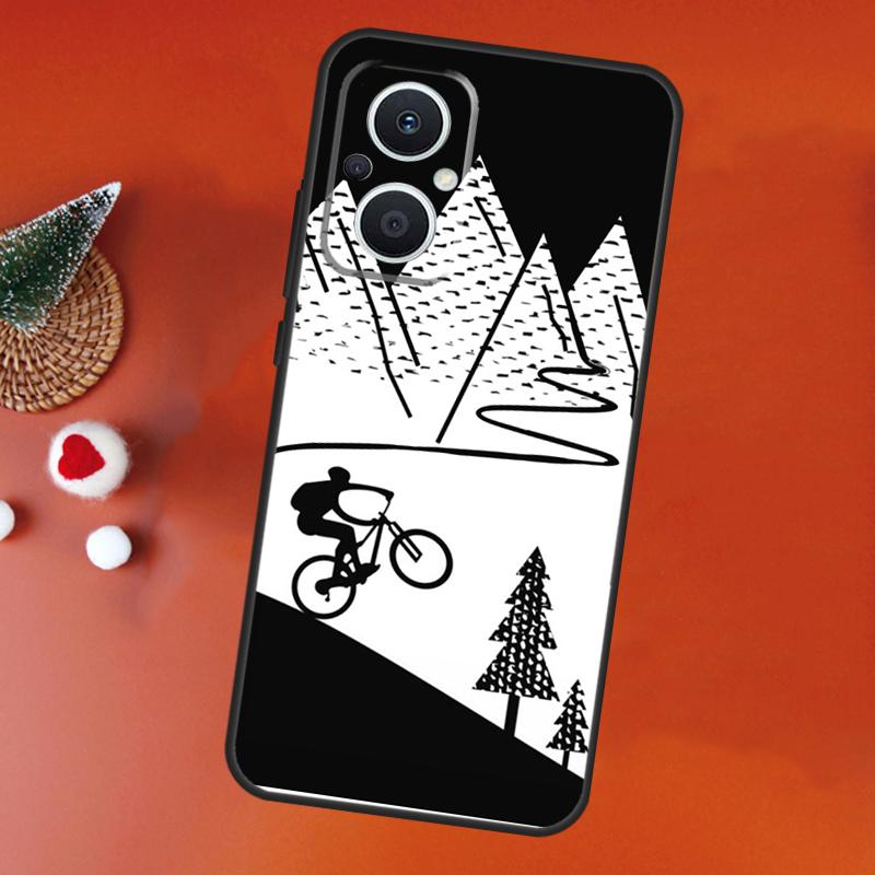 MTB Mountain Bike Cycling Bicycle Case For OPPO Find X9 X8 X5 Pro OPPO Reno 11F 12F 13F 14F 7 8 Lite 10 11 12 13 14 Pro Cover