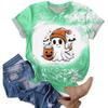 Halloween Shirts for Women Cute Shirt Fall Tshirt Gradient Graphic Tees Casual Short Sleeve Tops