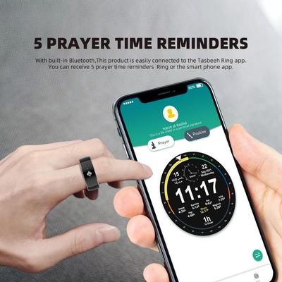 New Smart Counter Digital Ring Time On Point Vibration Alert Portable Lightweight Zikr Ring Waterproof Counter Azan Reminder