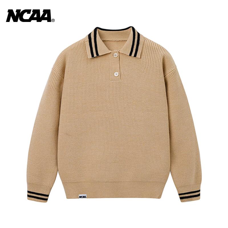 

NCAA Men s Color Block Stripe Lapel Pullover Knit Sweater L