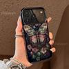 Retro Butterfly Design Mobile Phone Case Suitable for iPhone 17 16 15 14 13 12 11 Pro/ Max /Plus Anti-fall and Shockproof