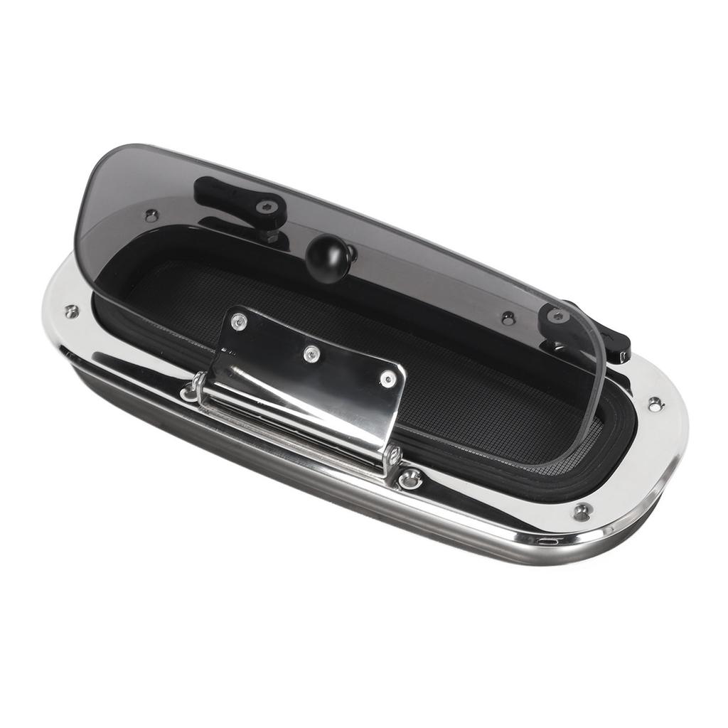 Boat Porthole Window 345x150mm   13.58x6in Internal Opening UV Proof Stainless Steel Hatch Portlight with Screen and
