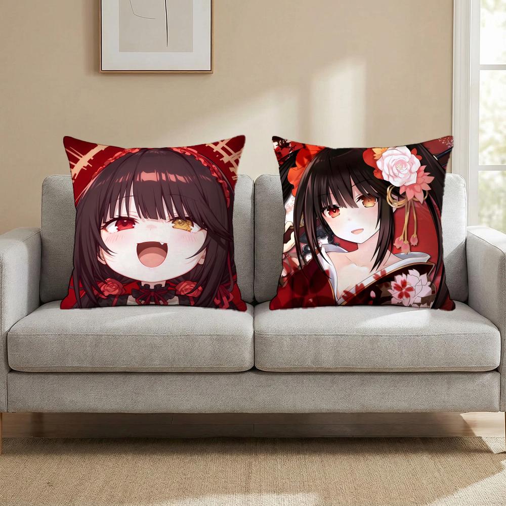 Anime Date A Live Cushion Cover Cushion Cover Set 4Pcs 50X50 45X45 40X40 Pillowcase Decorative Sofa Home Decor