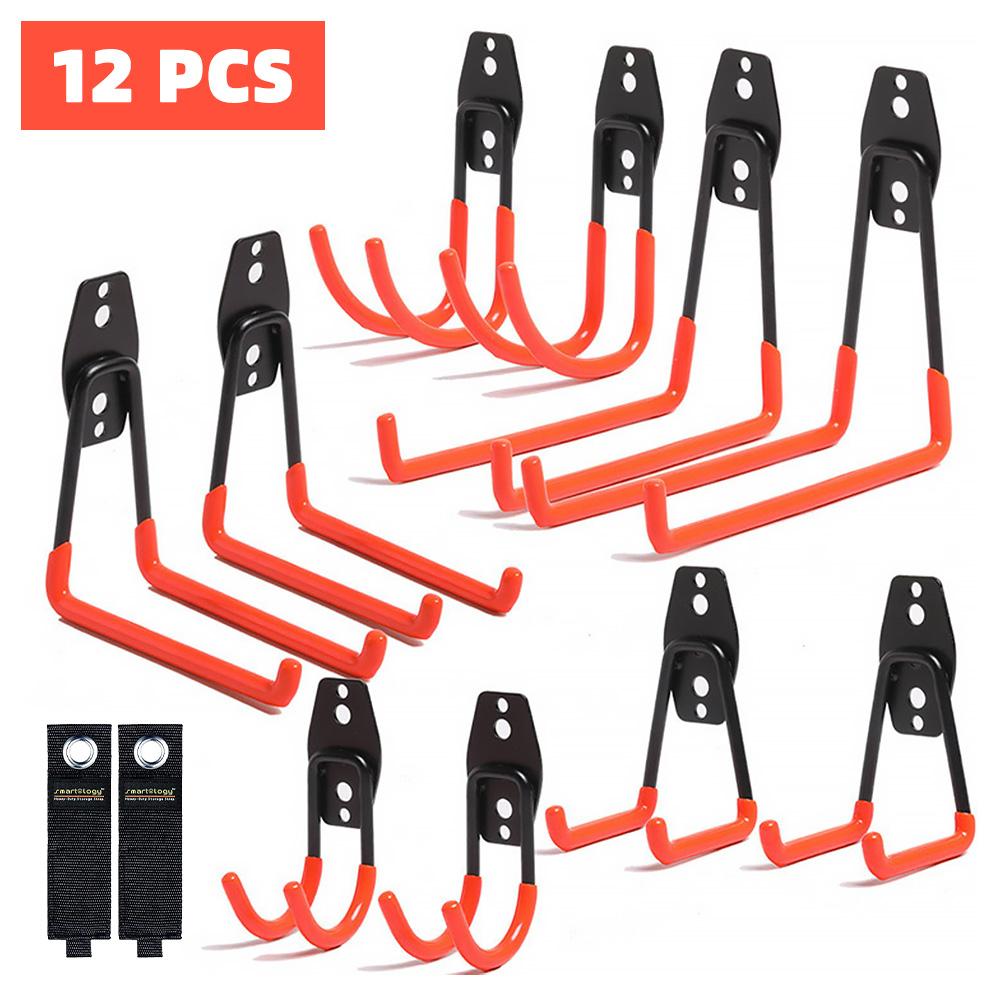 

10 шт. прочный металлический крючок настенный крючок подставка для велосипеда гаражный органайзер противоскользящий крючок для хранения лестниц садовый инструмент