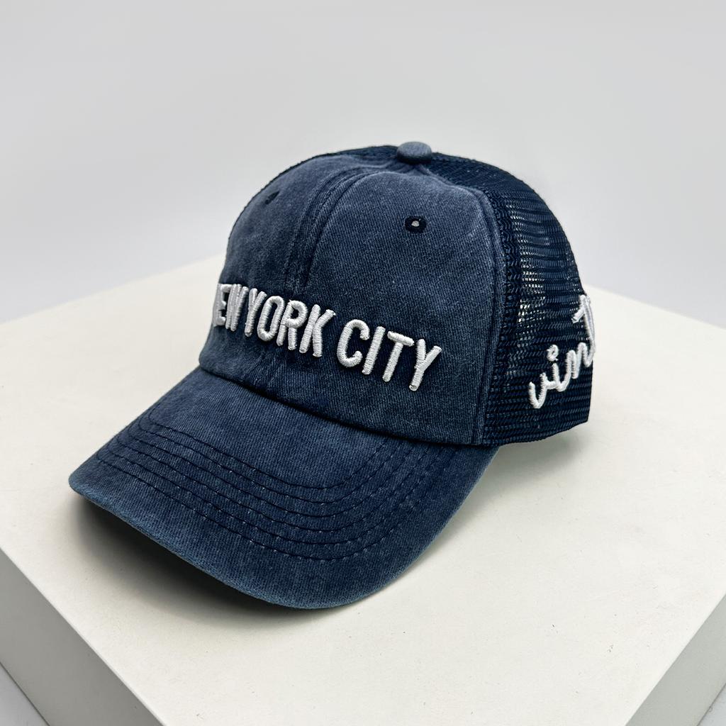 Letter Embroidery Mesh Baseball Hats Sunshade Simple Versatile New Unisex Color Block Fashion Trucker Caps Outdoor Casual Retro