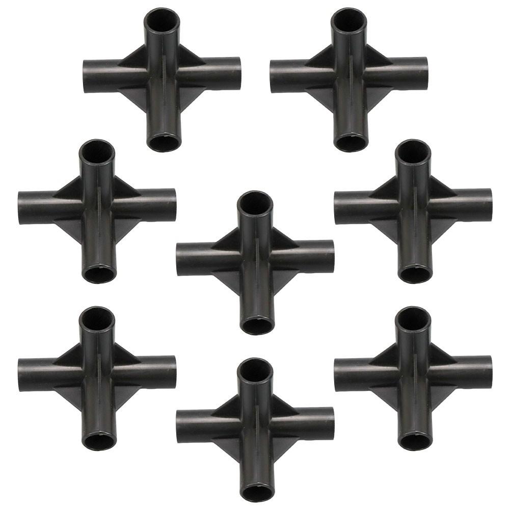 Simplify Your For DIY Projects with 8PCS Reliable Black PVC Connectors