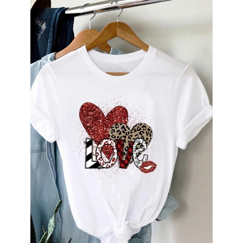 (European Size)90s Women Flower Watercolor Lovely Trend Short Sleeve Fashion Print Lady Tee Top Clothing Casual Tshirt Female Graphic T-shirts