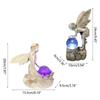 Angel Garden Figurine Outdoor Garden Statue Fairy Garden Figurine with LED Solar Light for Garden Lawn Yard Decoration