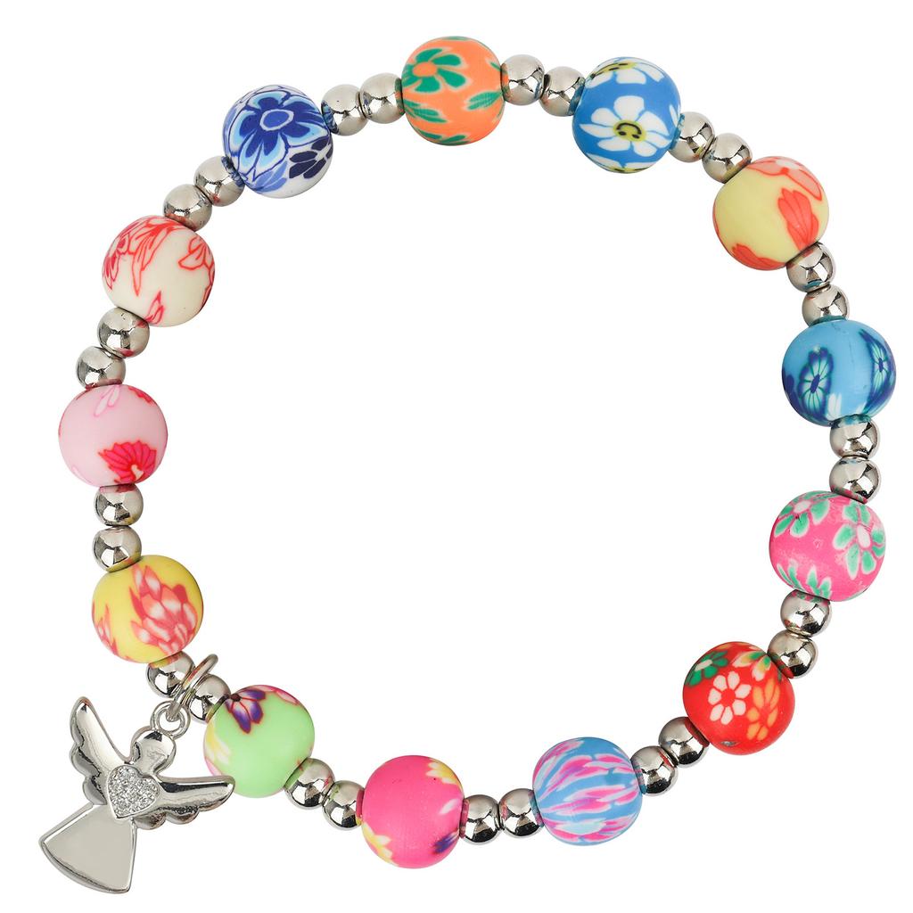 Pearl Angel Bracelet Diamond Angel Pendant Woven Bracelet Holiday Gift Ladies Pearl Angel Bracelet