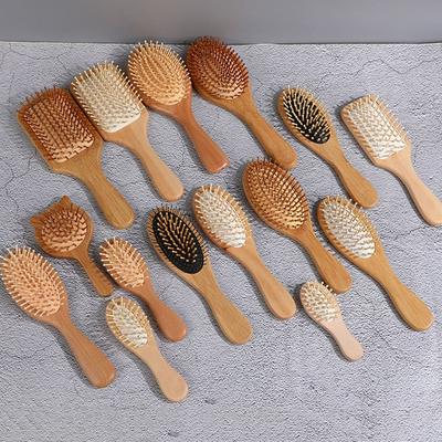 1Pc Paddle Cushion Wood Comb Hair Care Bamboo Comb Healthy Massage Brush  Hair Scalp