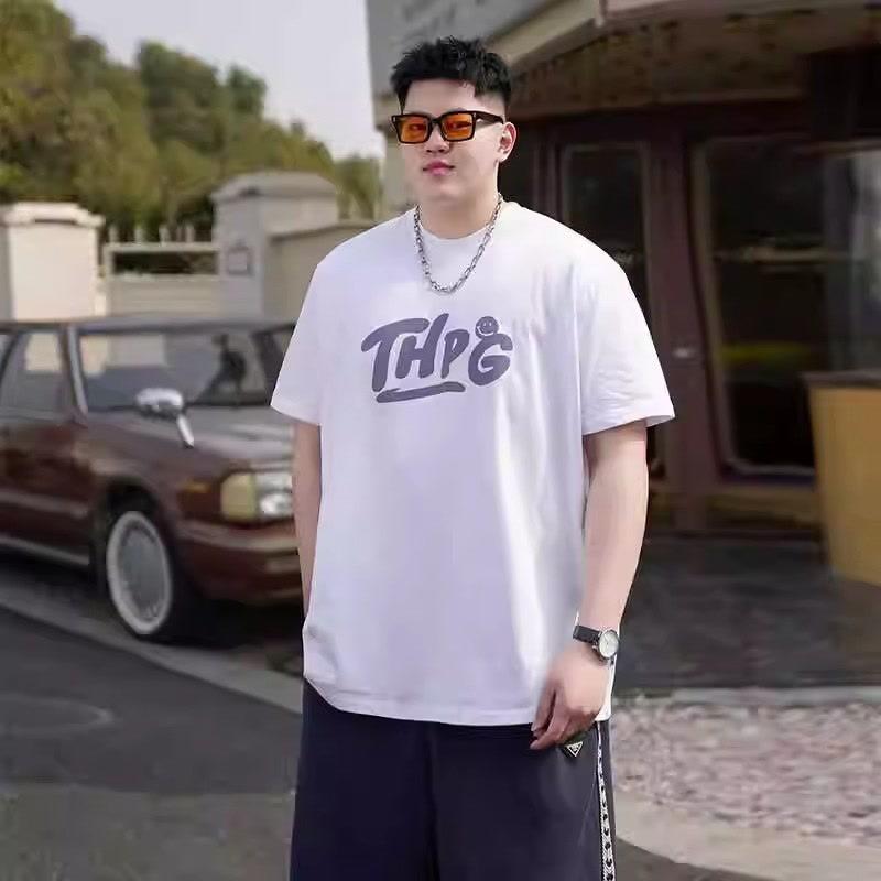 Stretch Fit Anti-wrinkle Loose Men's Short-sleeved Trend Printing Fashion Short-sleeved Top Cotton Comfortable Lightweight T-shirt