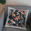 2D Colorful Koi Fish Wave Pattern Pillow Cover Pattern Cushion Cover Suitable For Sofa Bedroom Car Pillow Cover