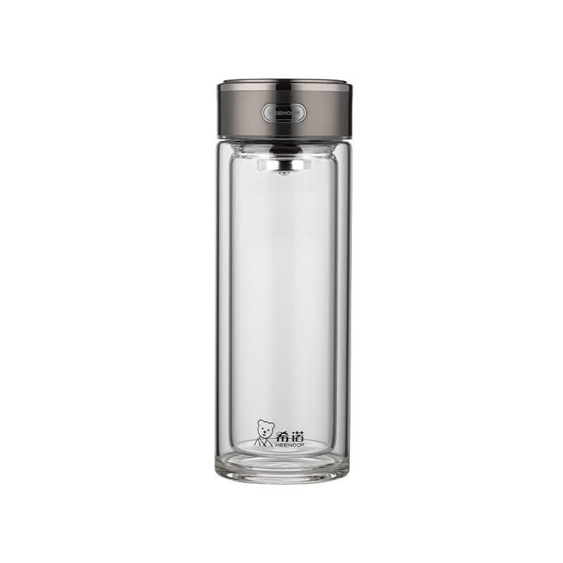 HEENOOR Double-Layer Antibacterial Glass Cup