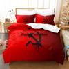 Red Soviet Socialist Republic USSR Flag Bedding Set Single Twin Full Queen King Size Bed Set Aldult Kid Bedroom Duvetcover Sets