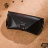 Guchaoke New Handmade Retro Vegetable-Tanned Leather Sun Glasses Case Thickened with Nose Pads and Shaped Eyewear Bag