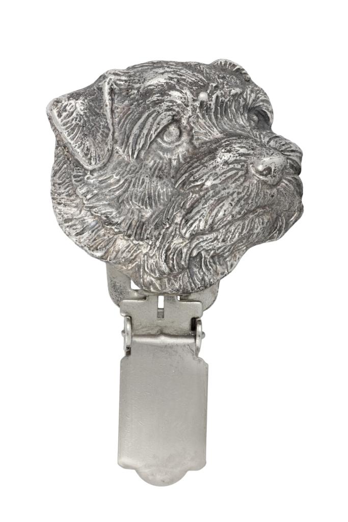 Norfolk Terrier – Brooch with a clip, holder for a start number – Design 02 | Art-Dog