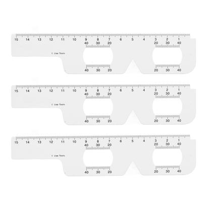 3Pcs Eye Measurement Ruler Distance Pupil PD Measuring Gauge 2 In 1 Ophthalmology Tool