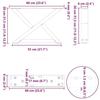 VidaXL Coffee Table Legs 2 Pieces Anthracite 60 X (30-31,3) Cm Steel 4012690